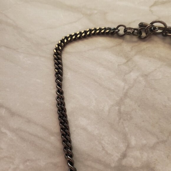 ✨ Juicy Couture Cluster Rhinestone Crystal Gunmetal Statement Necklace ✨ - Picture 2 of 12